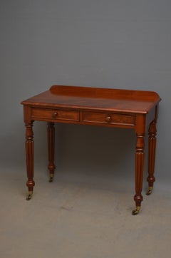 English Victorian Mahogany Writing Table Dressing Table