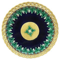 English Victorian Majolica Plate Wedgwood Circa 1880