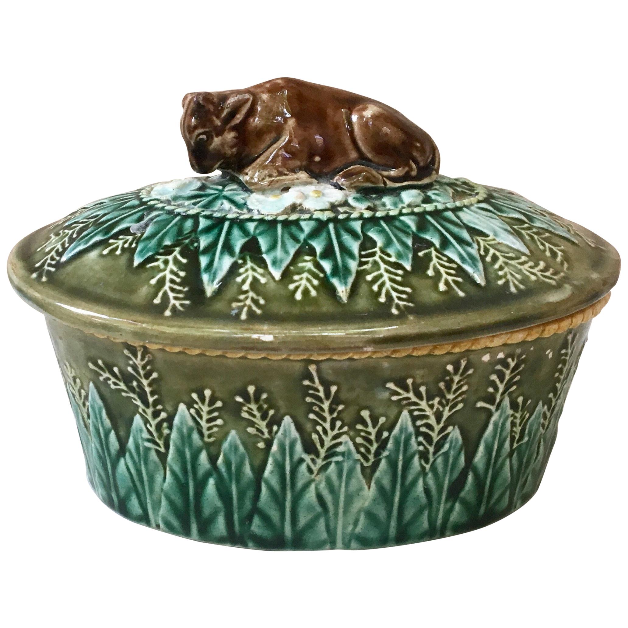 English Victorian Majolica Tureen, circa 1880