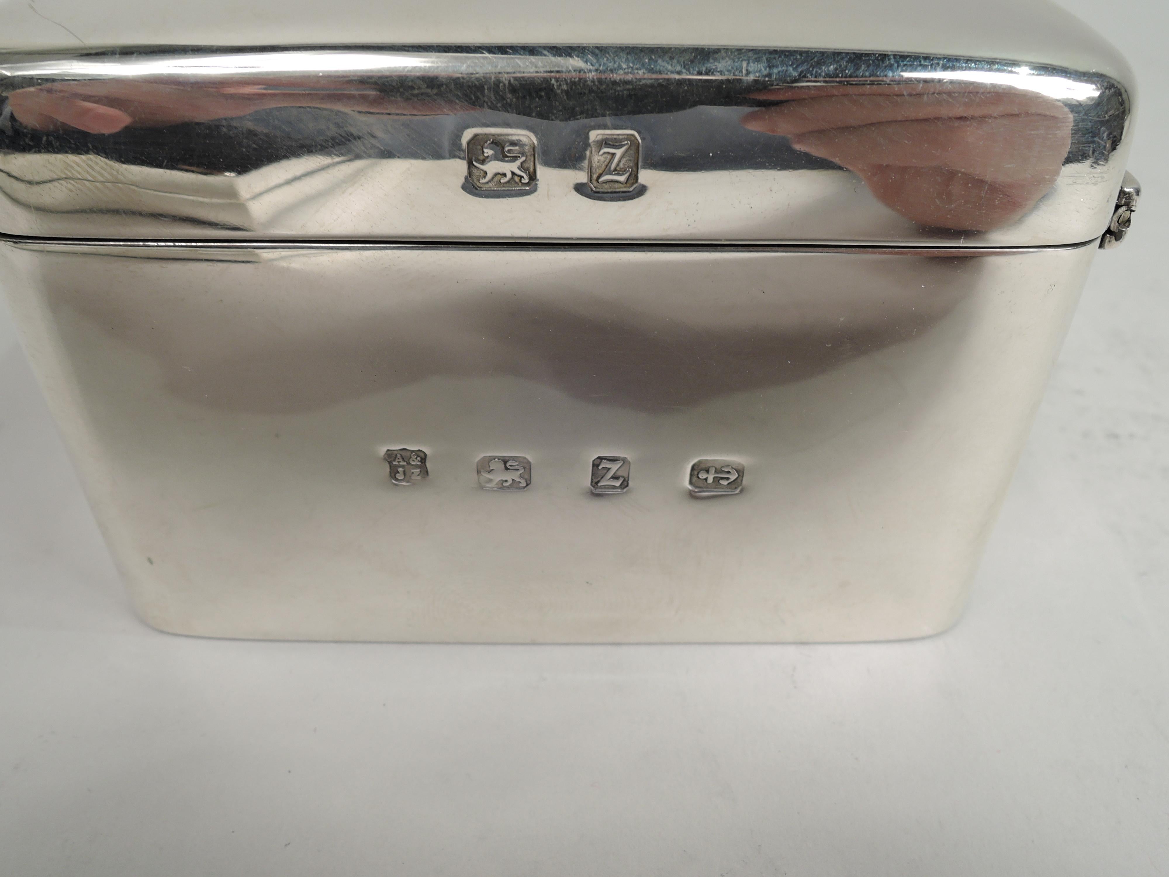 Late 19th Century English Victorian Modern Sterling Silver Box