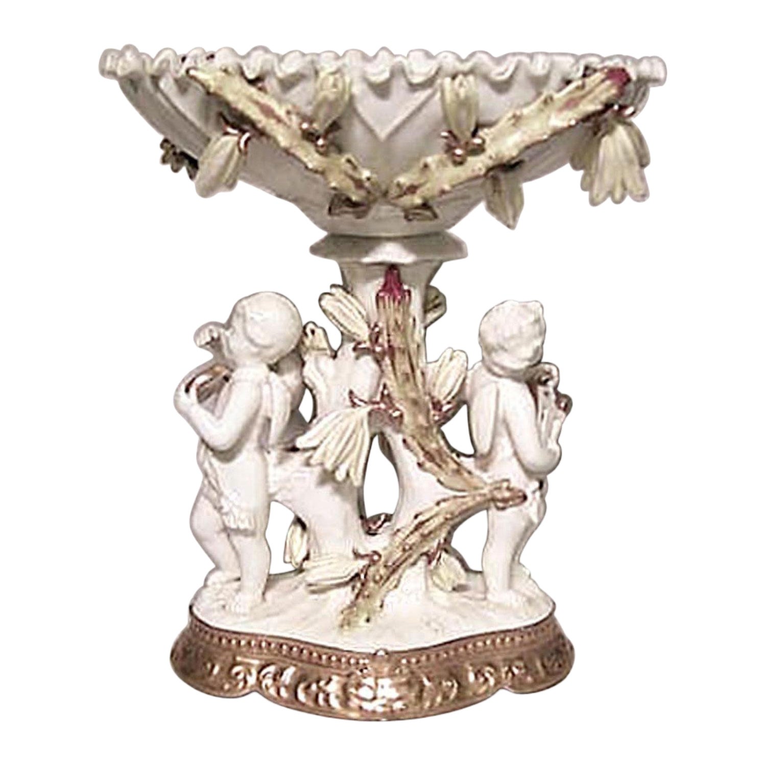 English Victorian Moore Porcelain Centerpiece
