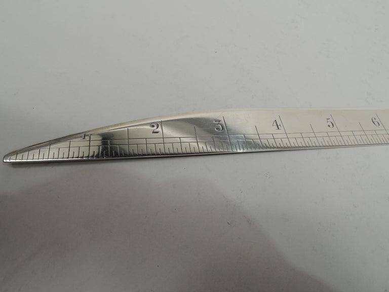 English Victorian Novelty Sterling Silver Ruler Letter Opener For Sale ...