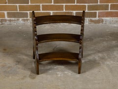 English Victorian Oak 19th Century Bed Steps with Carved Roaring Lions
