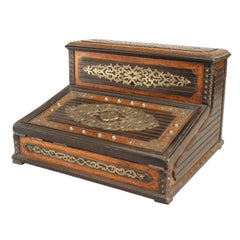 English Victorian Oak Lap Desk Box