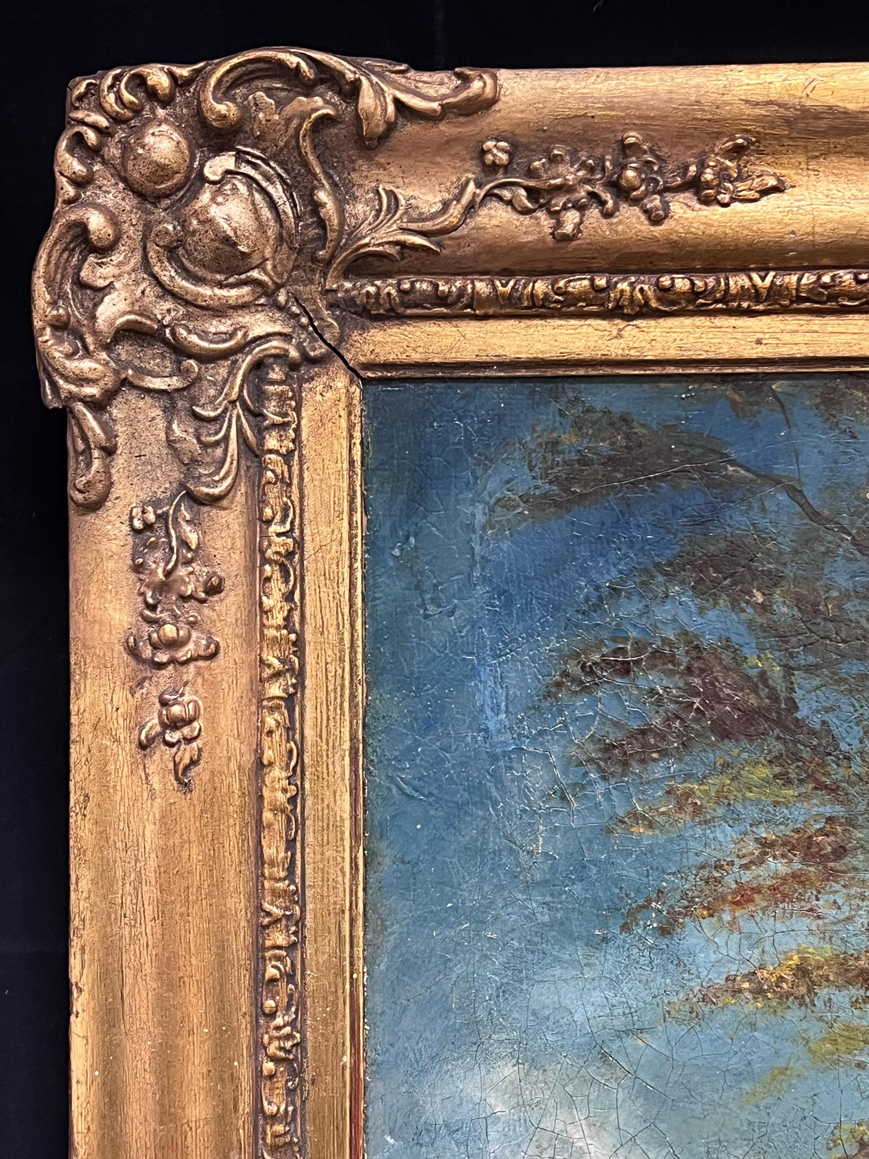 Pintura al óleo de arte deportivo inglés del siglo XIX Caballeros y leales perros de caza en venta 3