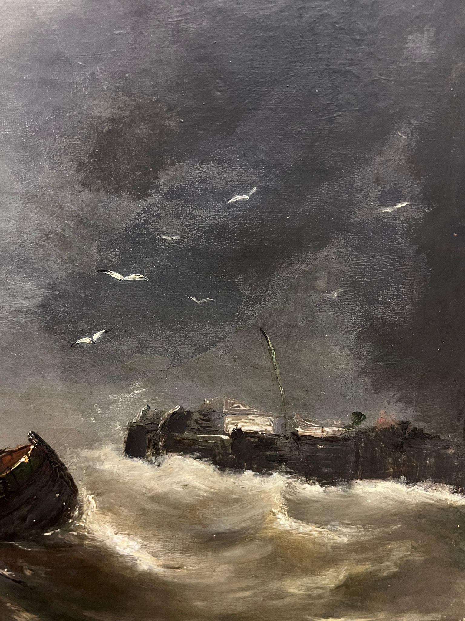 Barcos de pesca en mares agitados
Artista inglés, mediados del siglo XIX
óleo sobre lienzo, sin enmarcar
Lienzo: 21 x 32 pulgadas
Procedencia: Colección privada
Estado: en general muy bueno y en buen estado 

Para más información, ponte en contacto