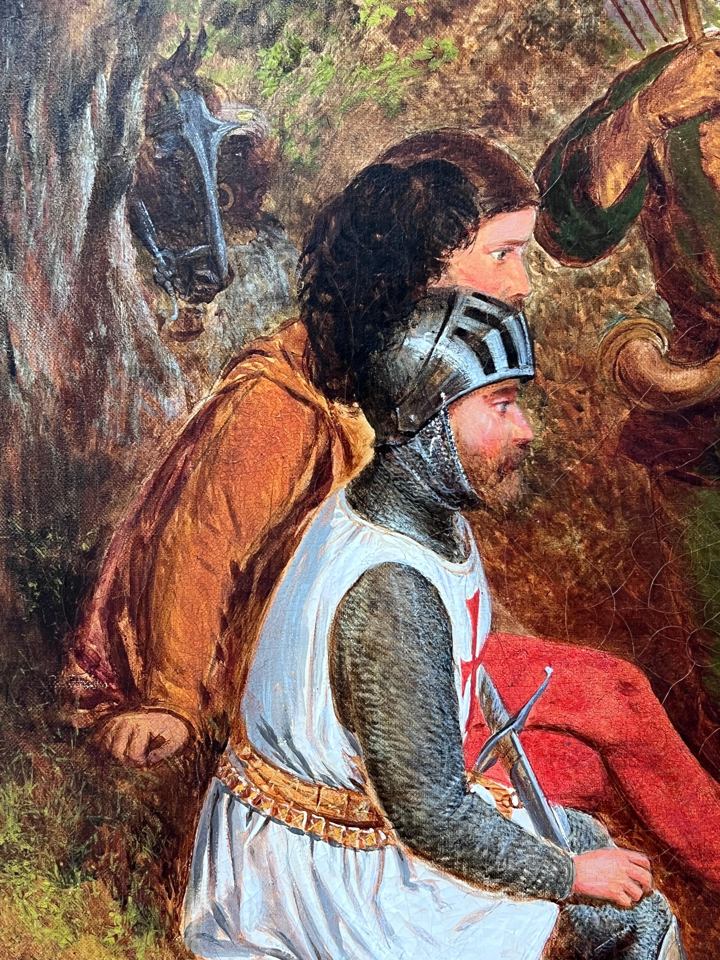 Großes englisches viktorianisches Ölgemälde des 19. Jahrhunderts Robin Hood & Merry Men, Robin Hood im Angebot 5