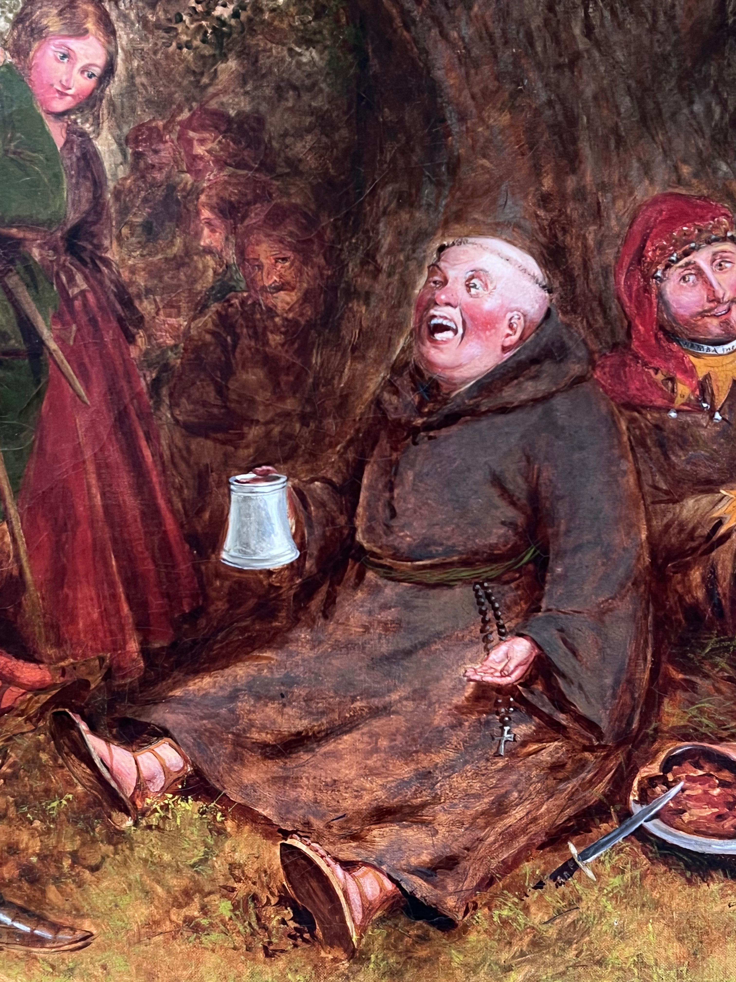 Großes englisches viktorianisches Ölgemälde des 19. Jahrhunderts Robin Hood & Merry Men, Robin Hood im Angebot 7