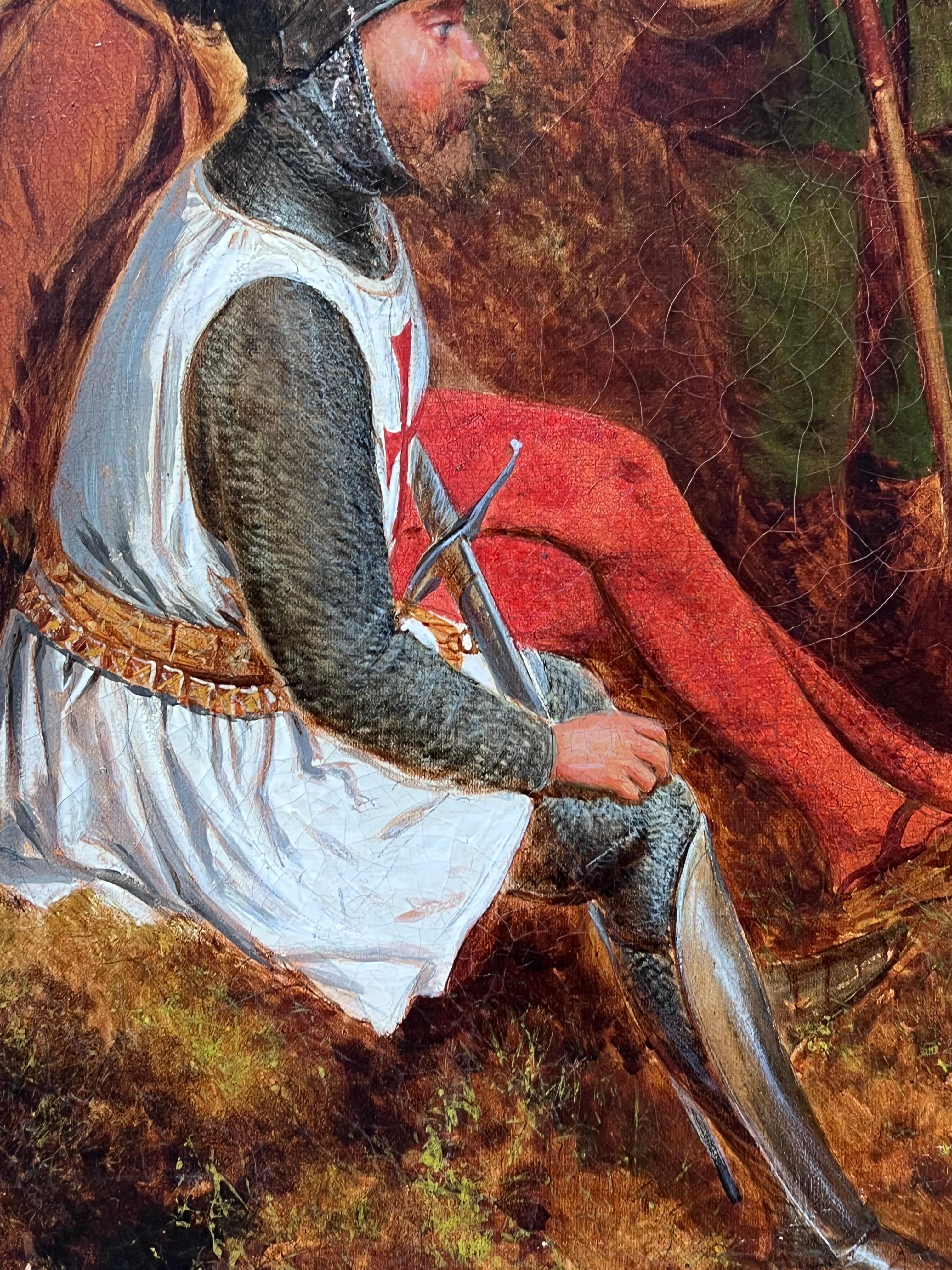 Großes englisches viktorianisches Ölgemälde des 19. Jahrhunderts Robin Hood & Merry Men, Robin Hood im Angebot 4