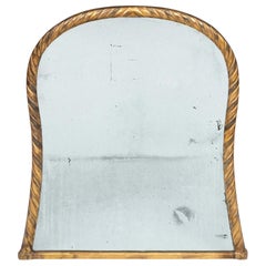 Miroir de cheminée en bois doré à torsion de corde de style victorien anglais