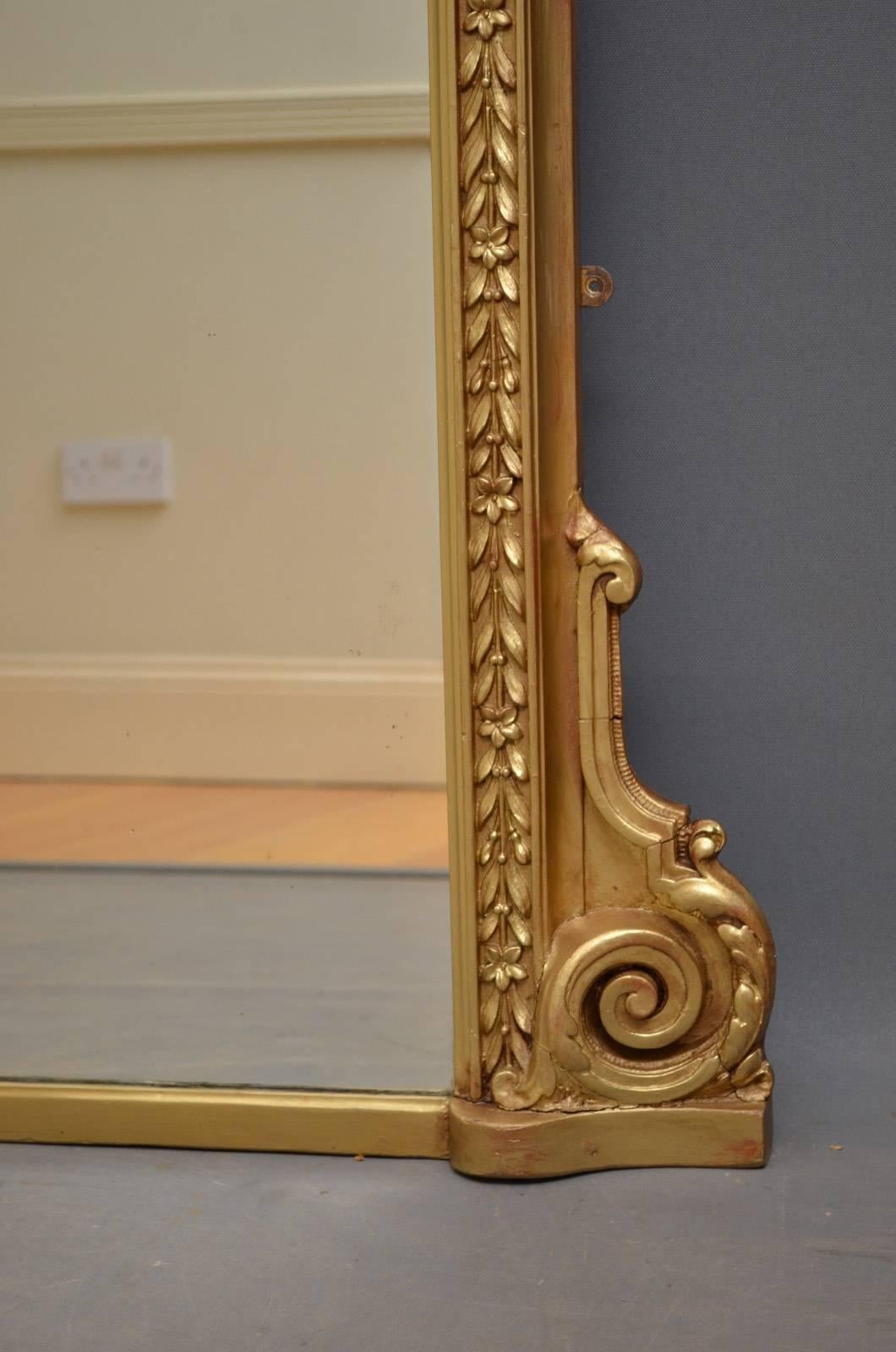English Victorian Overmantel Mirror 4