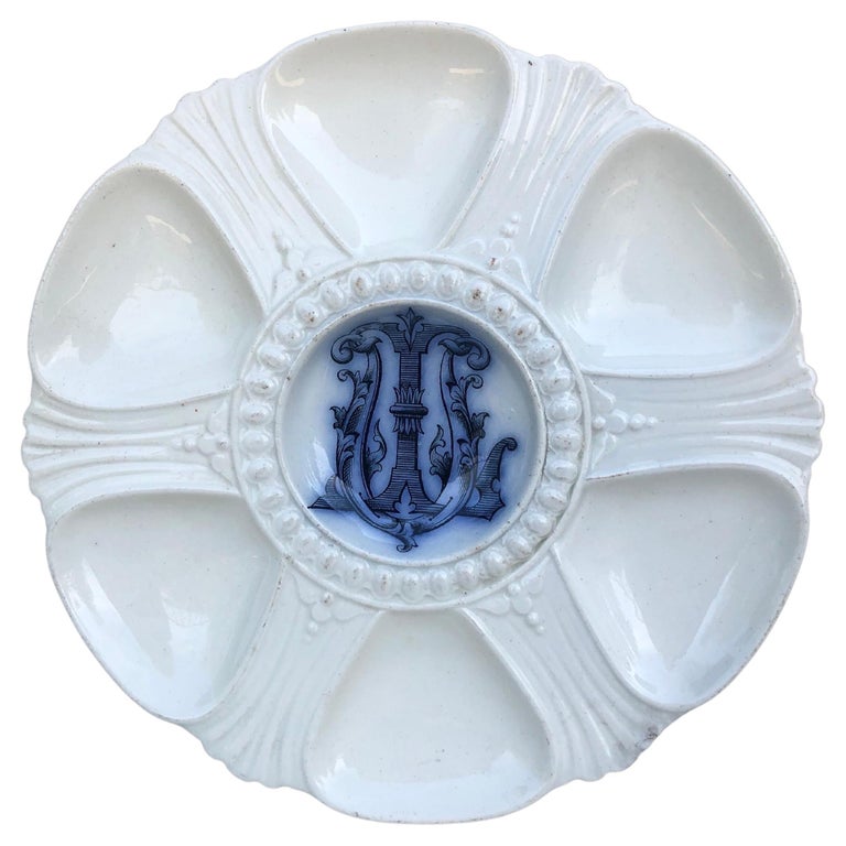 English Victorian Oyster Plate BrownWesthead Moore and Company For Sale at 1stDibs