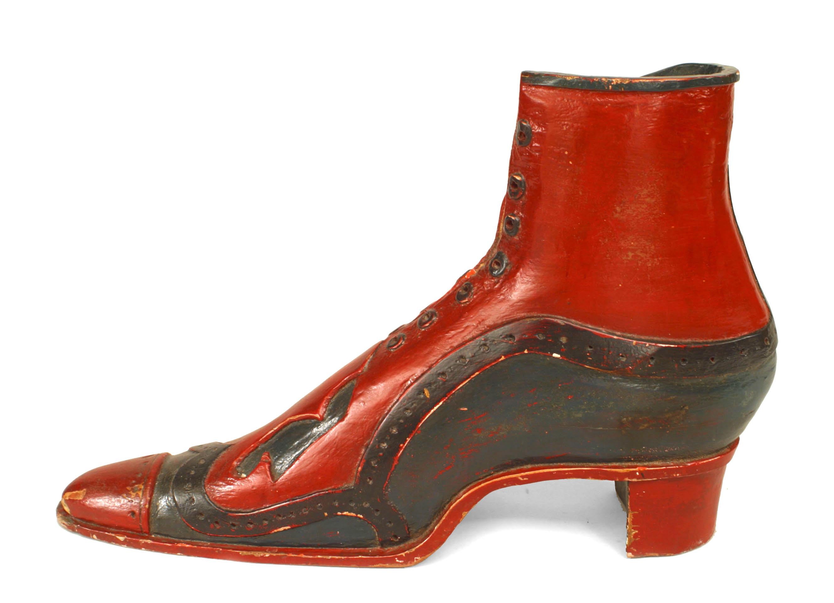 Englisches viktorianisches bemaltes Schuhschuhschild (Viktorianisch) im Angebot