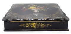 English Victorian Papier Mache Desk Box