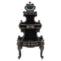 Englische englische viktorianische Pappmaché-Etagere