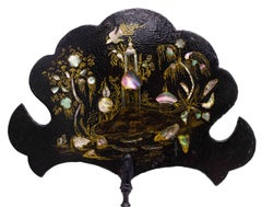 English Victorian Papier-Mache Fan