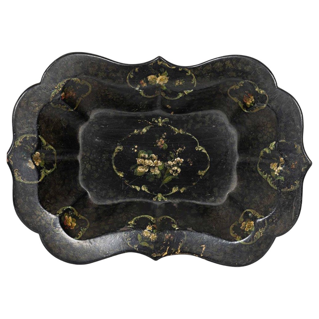 English Victorian Papier-Mache Tray