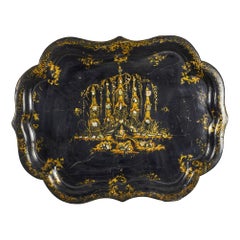 English Victorian Papier-Mache Tray