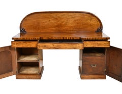 English Victorian Pedestal Base Sideboard in Mahogany, circa 1850