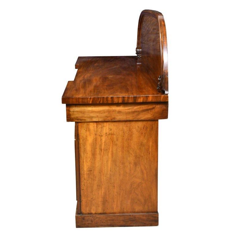 English Victorian Pedestal Base Sideboard in Mahogany, circa 1850 For