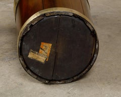 English Victorian Period 19th Century Oak and Brass Peat Bucket with Tôle Liner