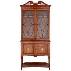 English Victorian Period Vitrine Cabinet