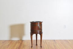 Jardinière ou rafraîchisseur à vin d'époque victorienne anglaise en noyer et laiton