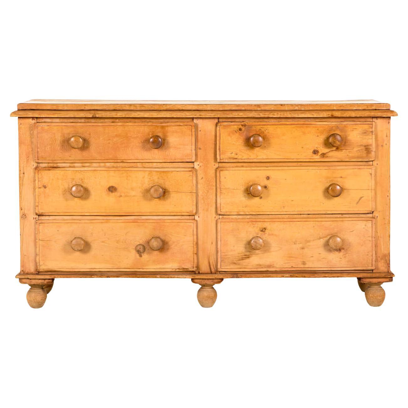 English Victorian Pine Dresser Base