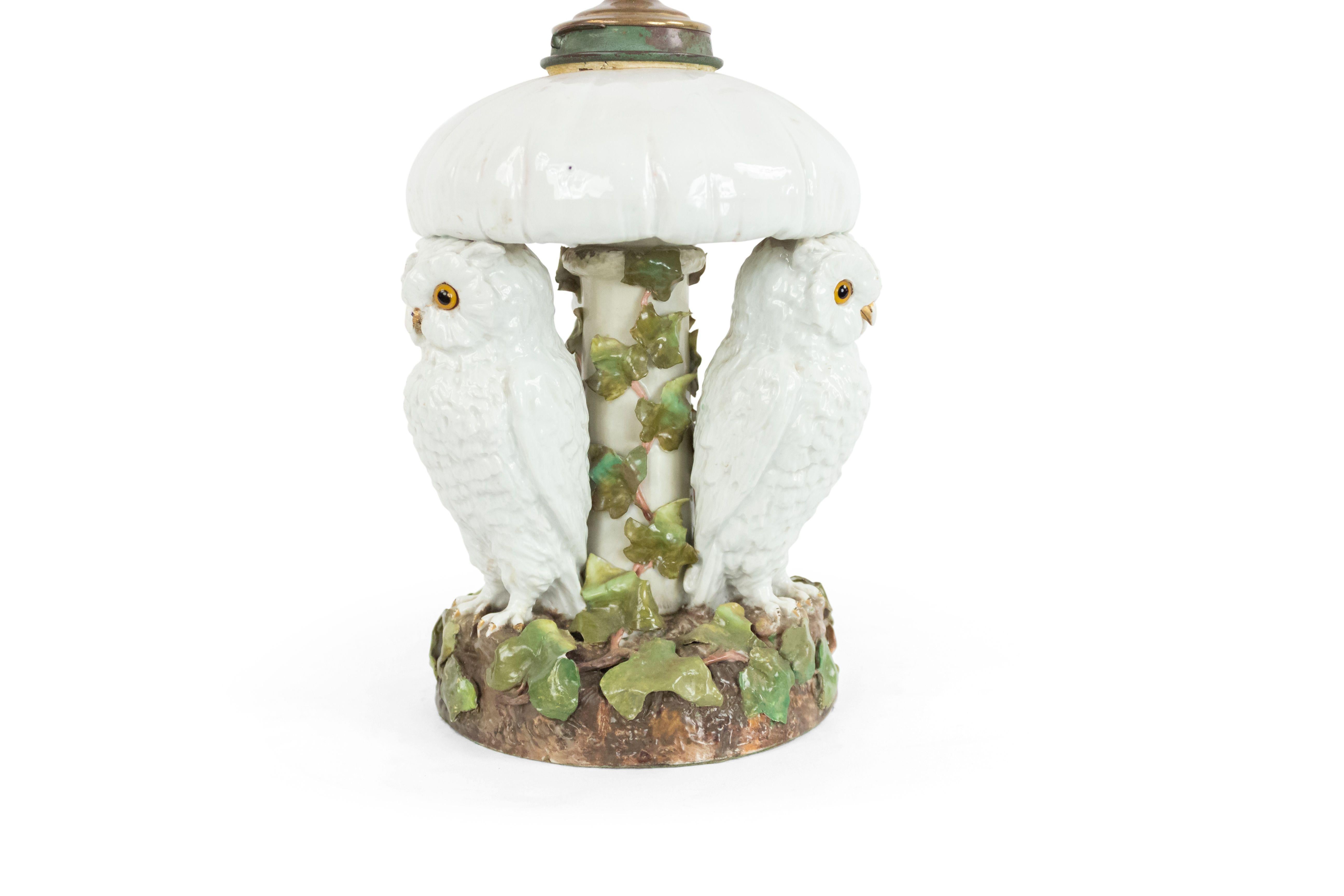 porcelain owl lamp