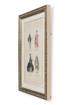 English Victorian Prints of 4 English Noble Attires