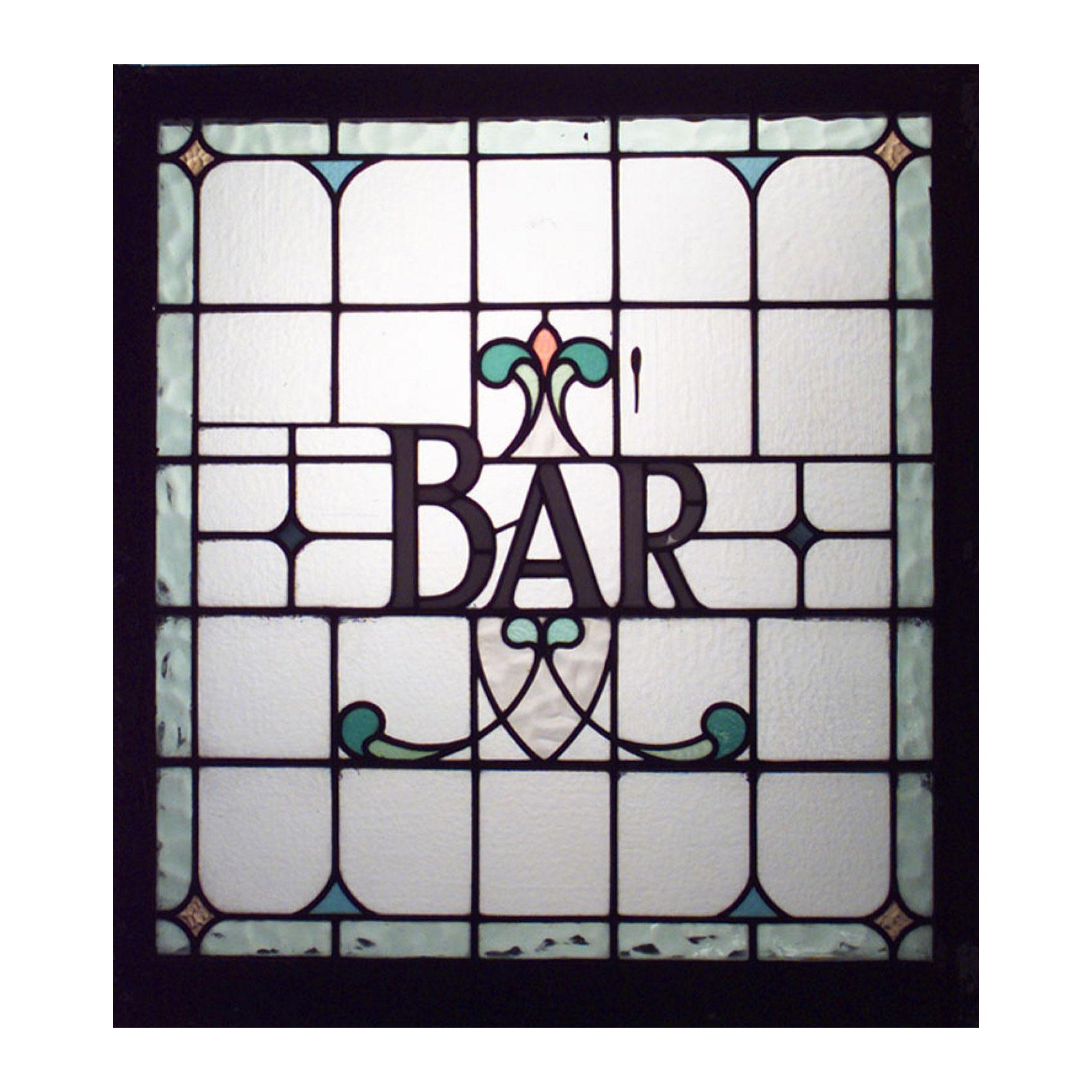 English Victorian Pub Window For Sale