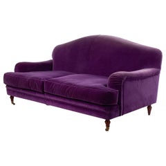 Englisch Viktorianisch Lila Samt Loveseat