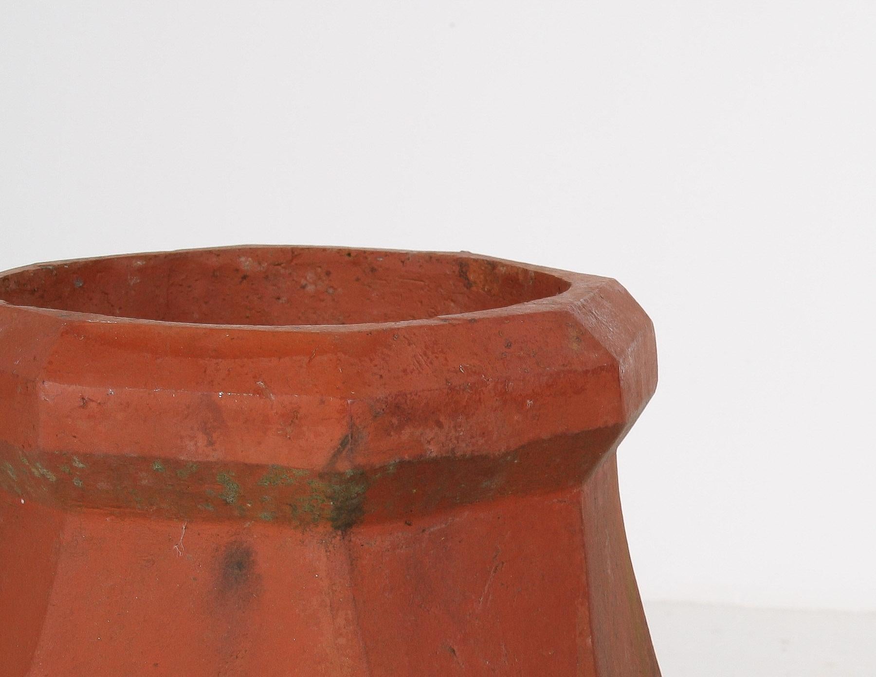 Englisches viktorianisches Terrocotta-Garten-Pflanzgefäß aus rotem Ton im viktorianischen Stil, Rhubarb Forcer im Angebot 8