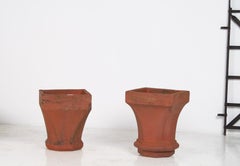 English Victorian Red Clay Terrocotta Chimney Pots Garden Planter Rhubarb Forcer