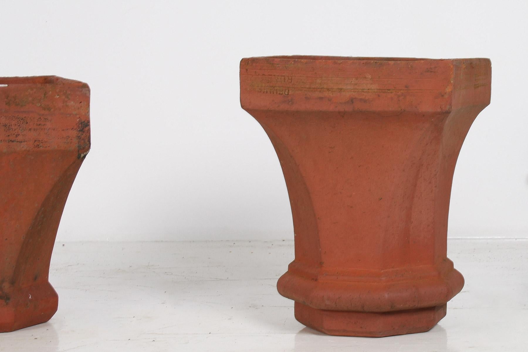 Englisches viktorianisches Terrocotta-Garten-Pflanzgefäß aus rotem Ton im viktorianischen Stil, Rhubarb Forcer (Viktorianisch) im Angebot