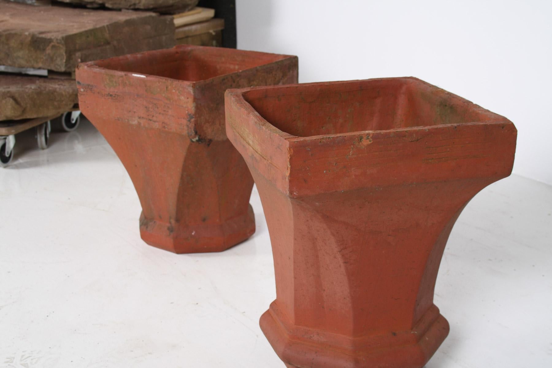 Englisches viktorianisches Terrocotta-Garten-Pflanzgefäß aus rotem Ton im viktorianischen Stil, Rhubarb Forcer (Britisch) im Angebot