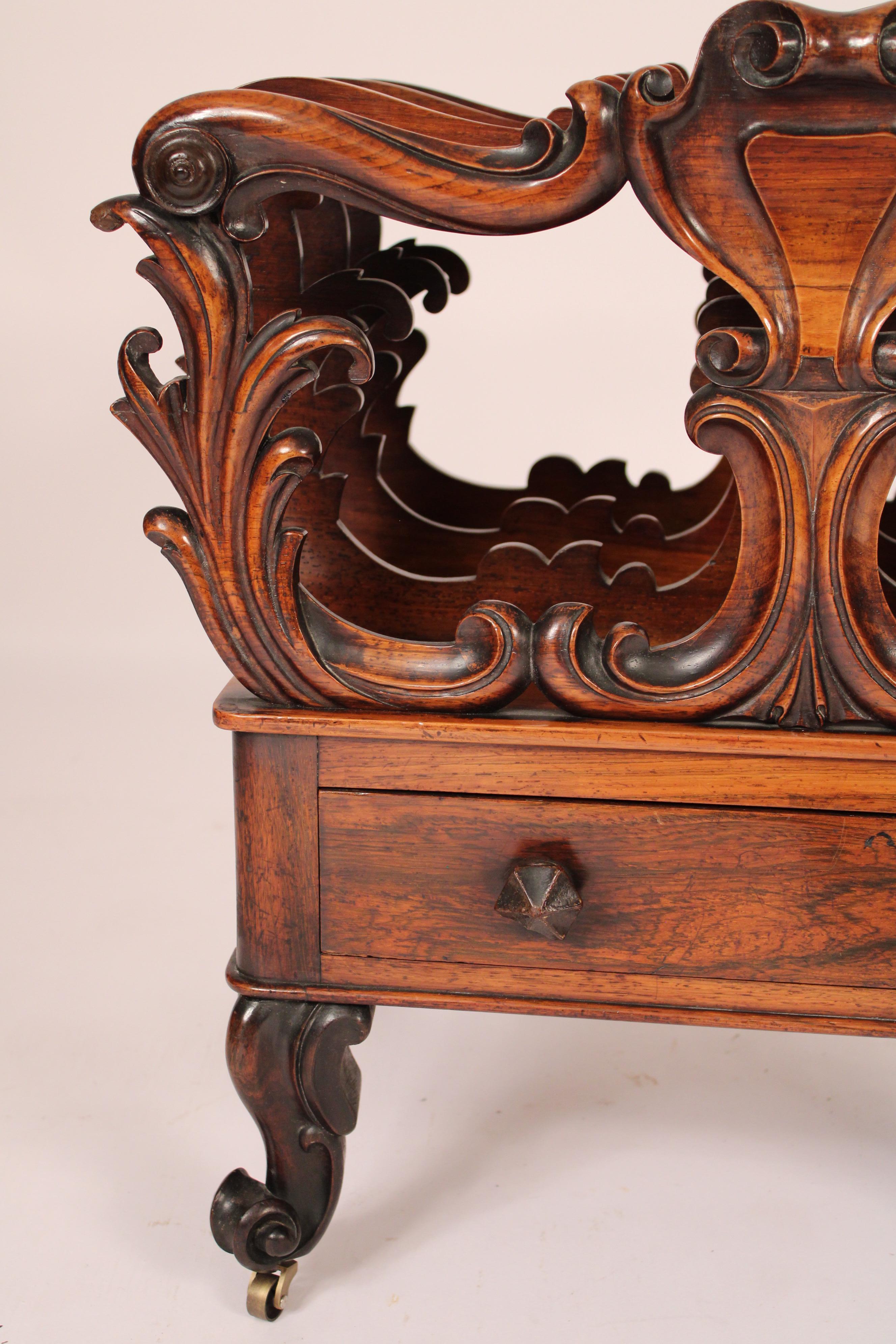 English Victorian Rosewood Canterbury For Sale 2