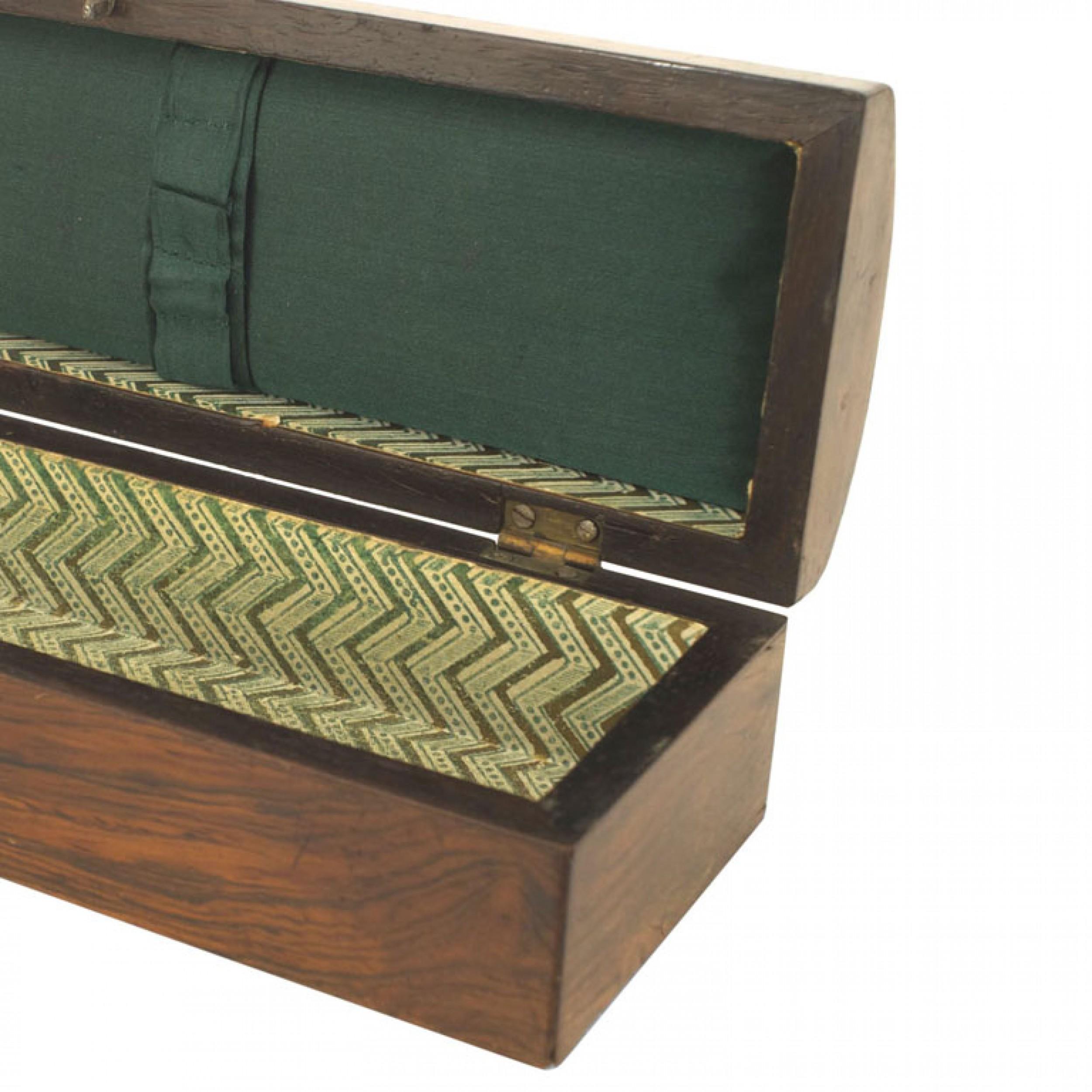 Caja inglesa victoriana de palisandro para bolígrafos Británico en venta