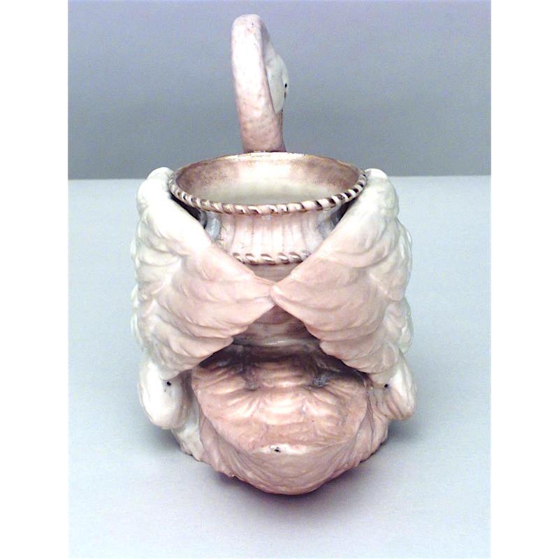 Vittoriano Vaso di porcellana inglese vittoriano Royal Worcester Swan in vendita