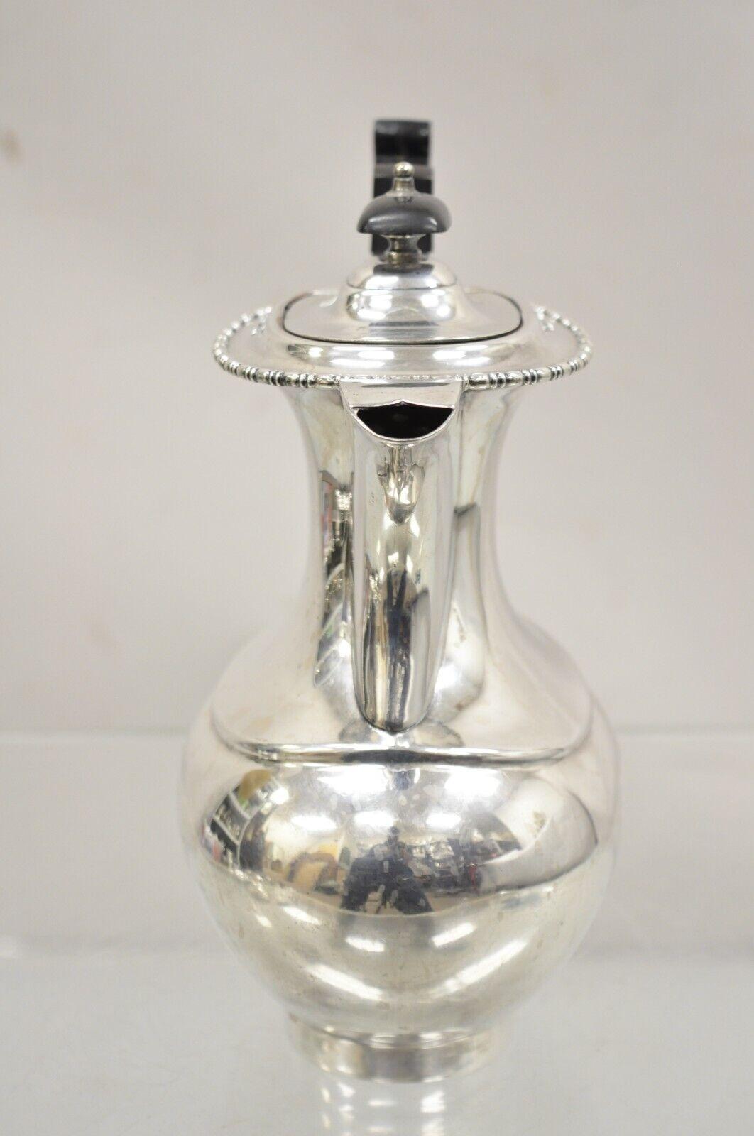 English Victorian Sheffield James Ramsay Dundee Silver Plated Coffee Tea Pot For Sale 1
