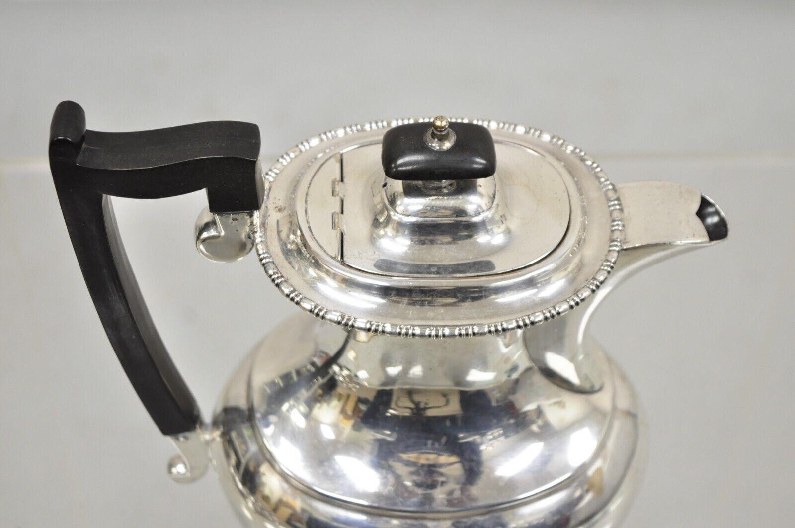English Victorian Sheffield James Ramsay Dundee Silver Plated Coffee Tea Pot For Sale 2
