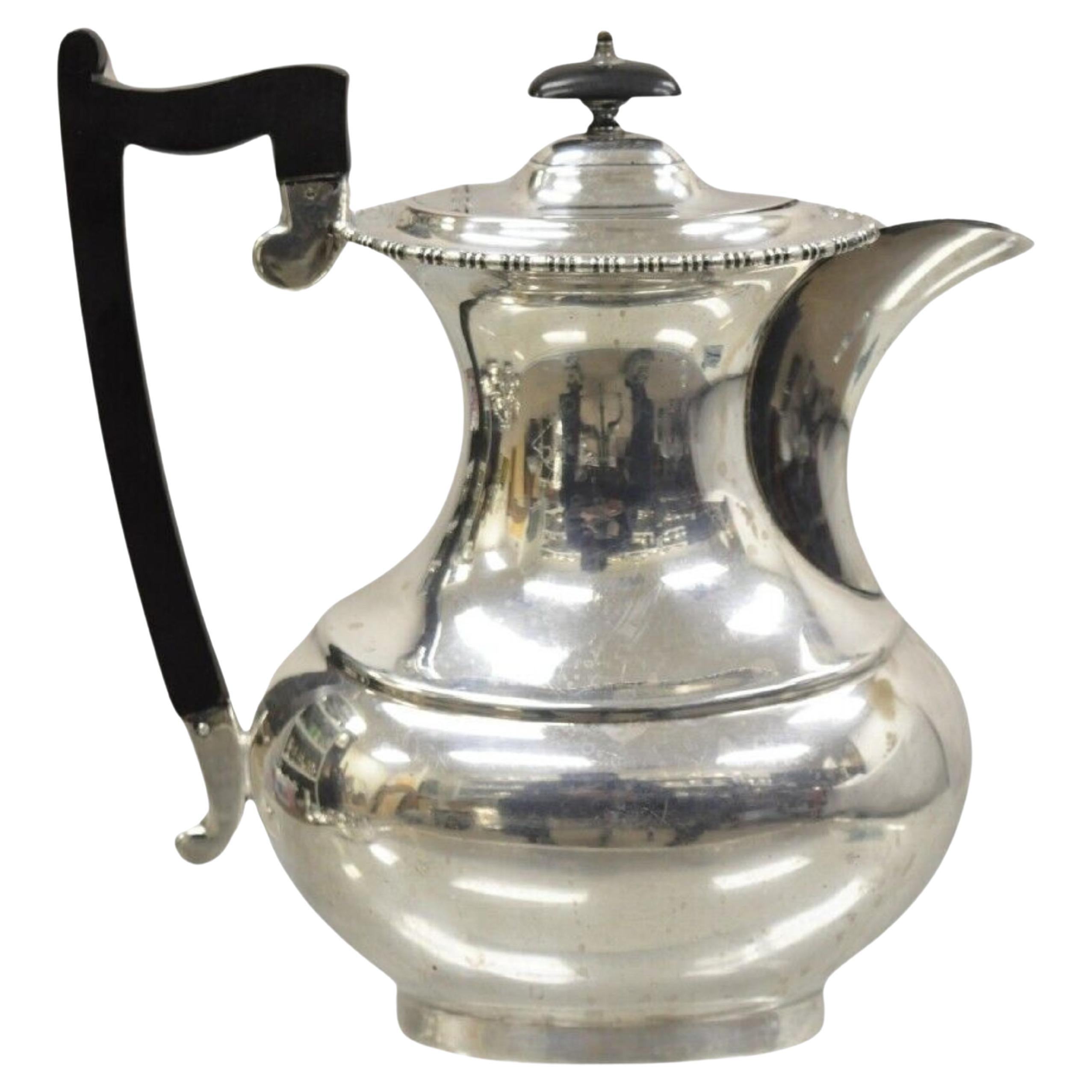 English Victorian Sheffield James Ramsay Dundee Silver Plated Coffee Tea Pot For Sale