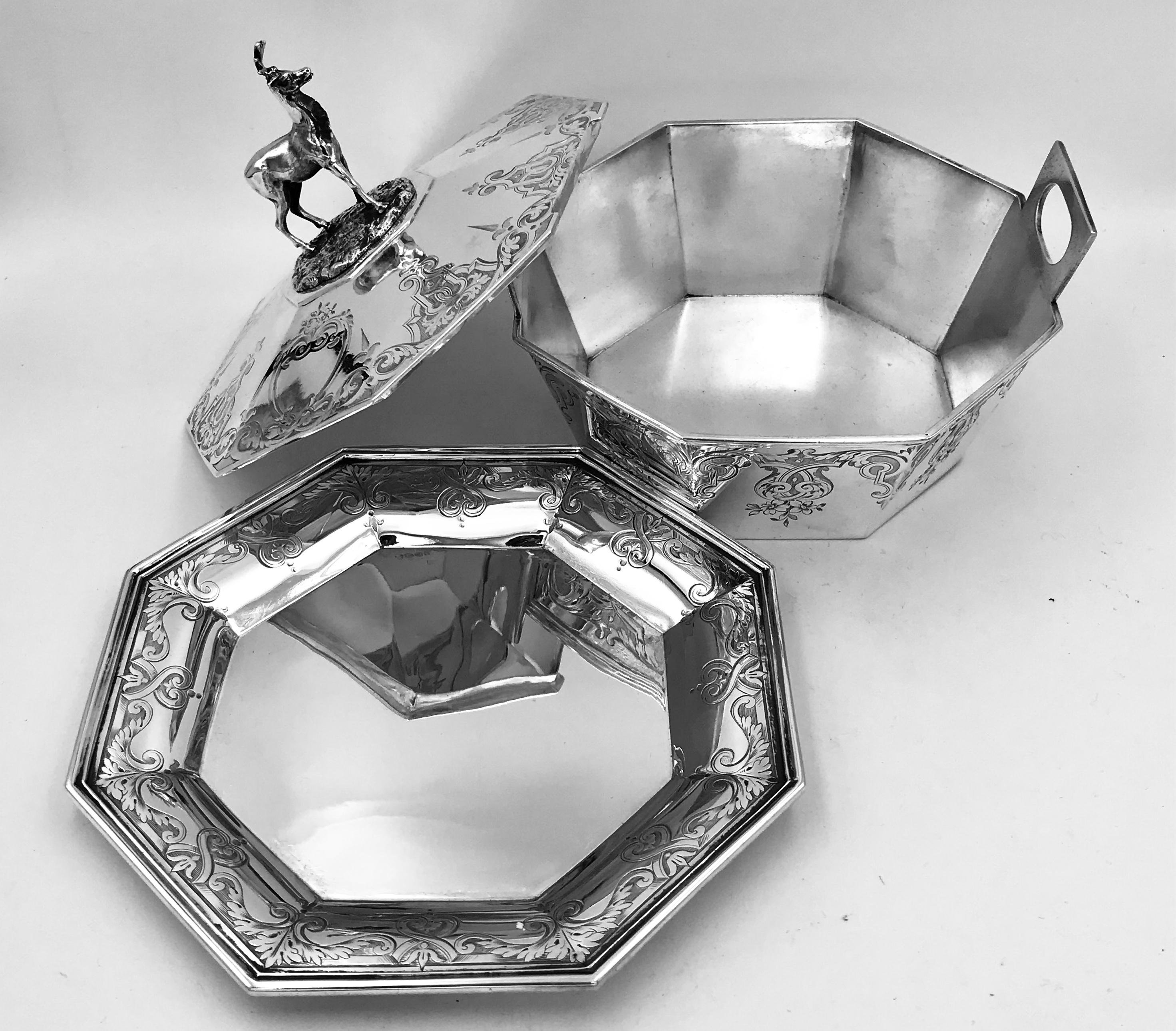 English Victorian Silver Butter Dish 3
