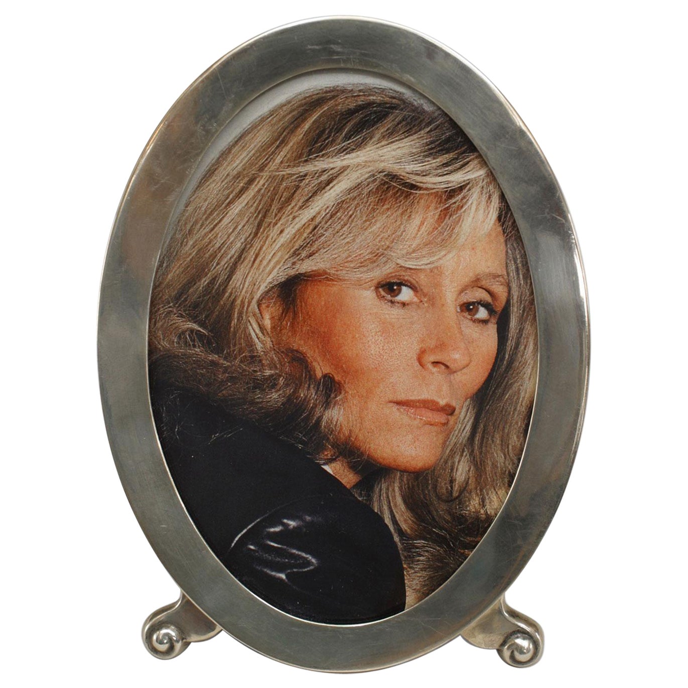 Cornice ovale vittoriana inglese in argento in vendita