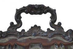 English Victorian Silver Plate and Patina Ornate Serving Tray