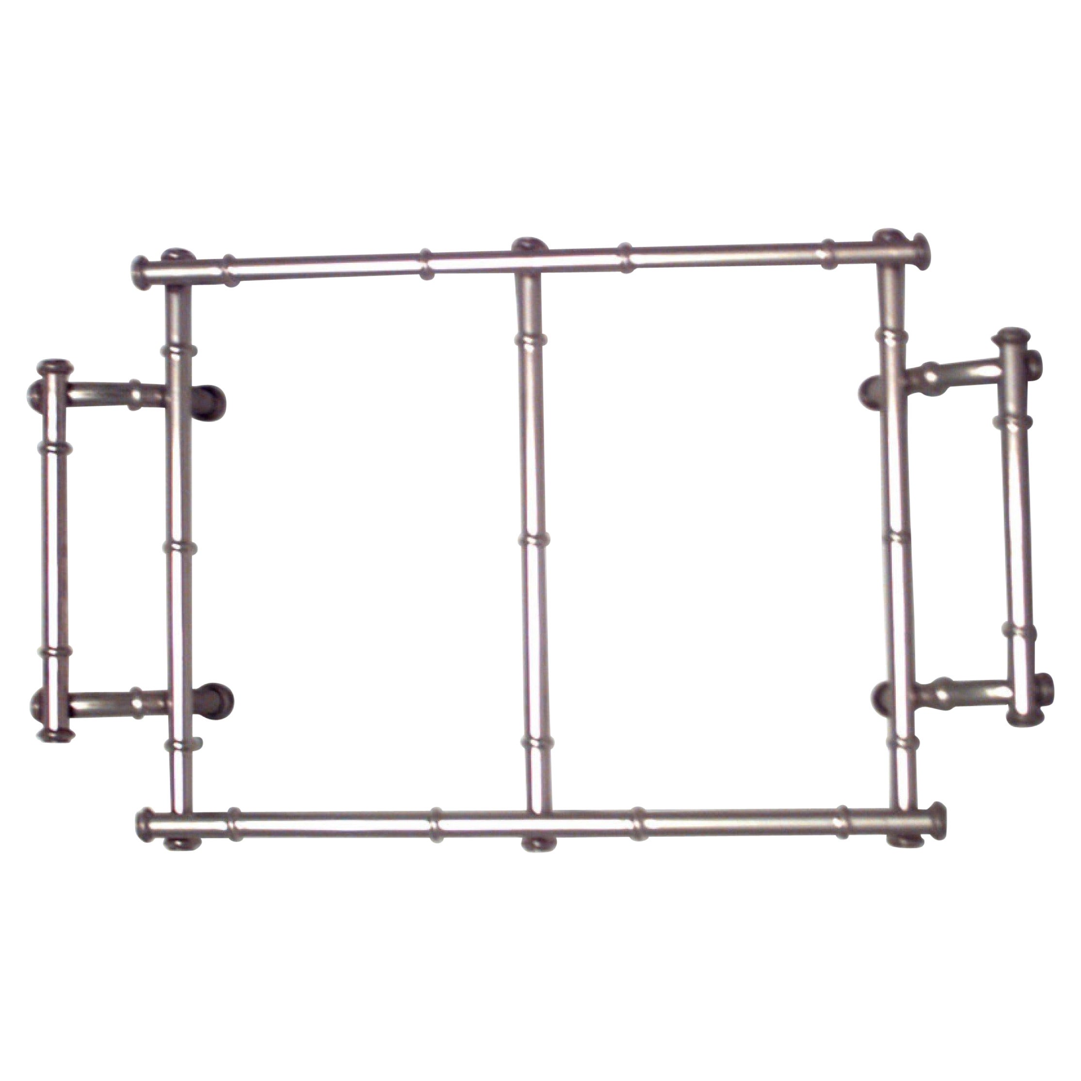 English Victorian Silver Plate Bamboo Tray en venta