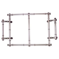 English Victorian Silver Plate Bamboo Tray