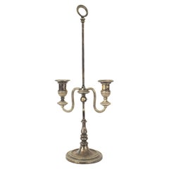 Portacandele vittoriano inglese in silver plate