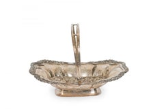 English Victorian Silver Plate Centerpiece Basket