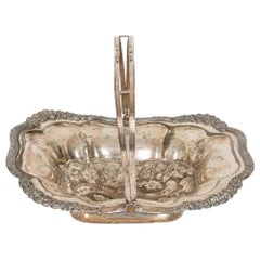 English Victorian Silver Plate Centerpiece Basket